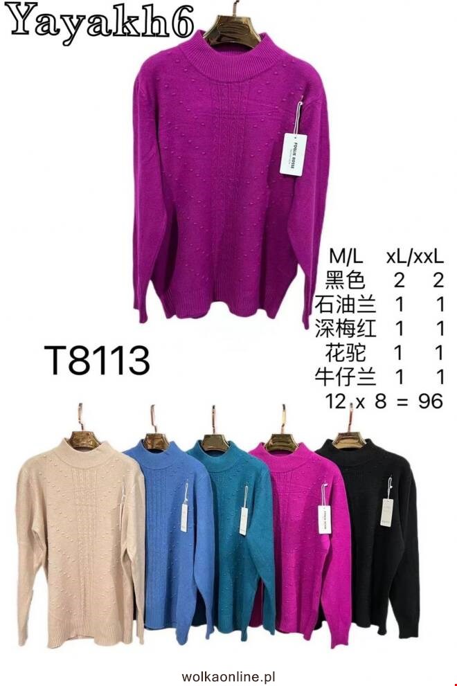 Sweter damskie T8113 Mix KOLOR  M-2XL